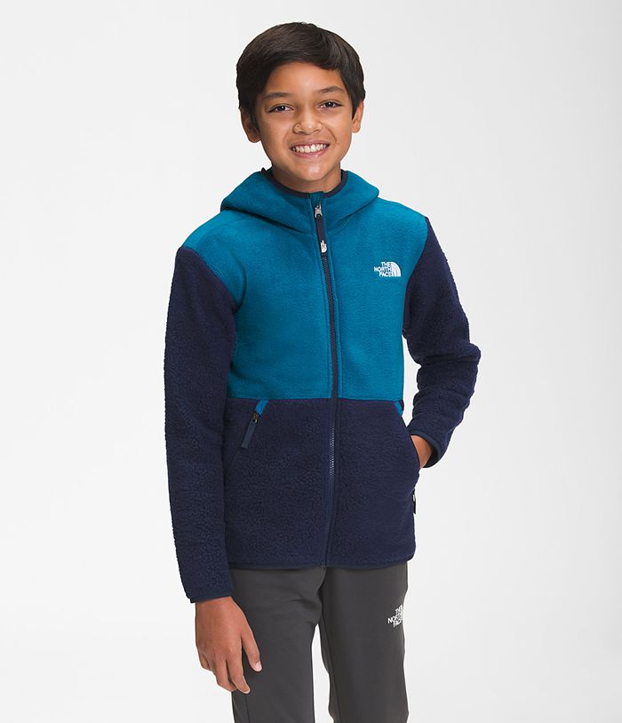 Casaca The North Face Niño Forrest Full Cremallera Sin Capucha Fleece Azul Marino - Peru 85230EUTX